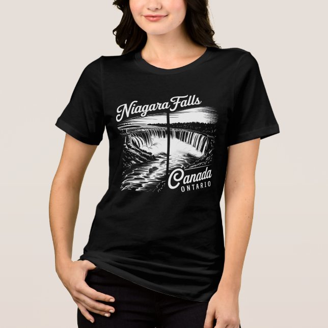 Niagarafälle Tri-Blend Shirt (Vorderseite)