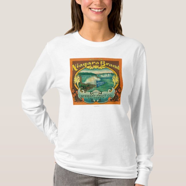 Niagra orange Aufkleber T-Shirt (Vorderseite)