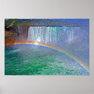 Niagra Wasserfälle Regenbogenposter Poster