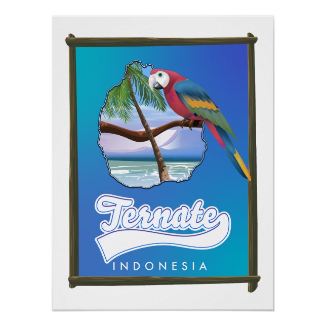 Nias Island Indonesia Reiseplan Poster (Vorderseite)
