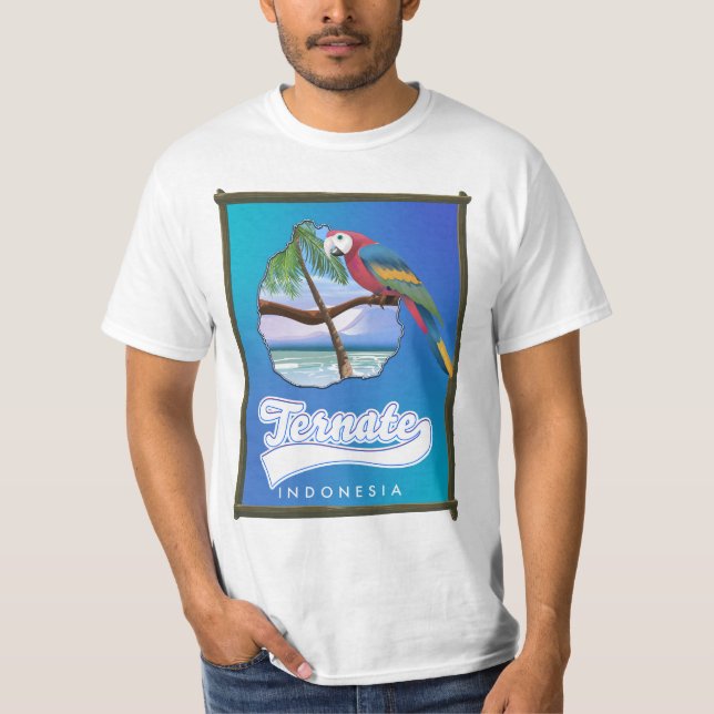 Nias Island Indonesia Reiseplan T-Shirt (Vorderseite)