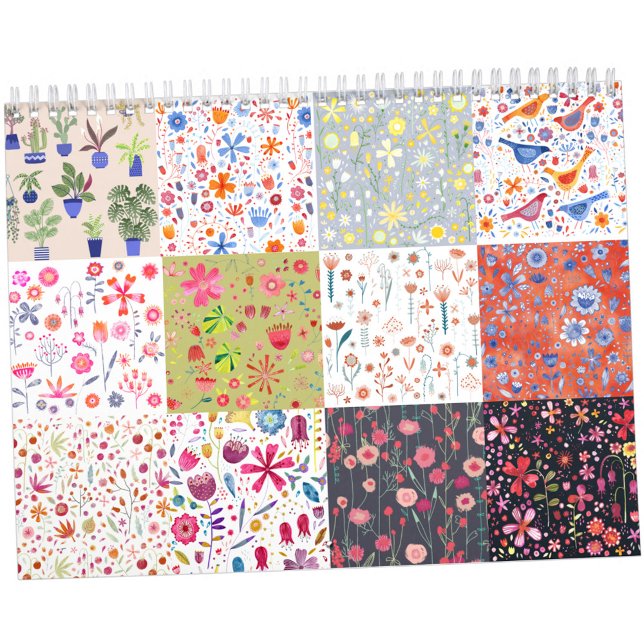 Nic Squirrell Blumenbilder Kalender (Floral paintings calendar with original art by Nic Squirrell)