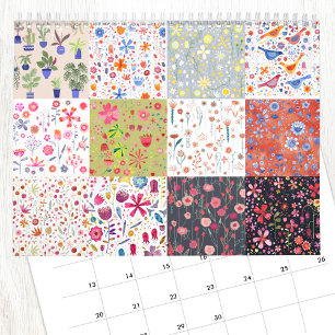 Nic Squirrell Botanische Blumenkunst Kalender