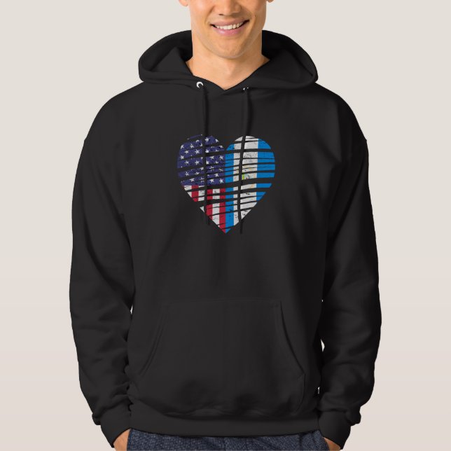 Nicaragua American Grown Heart USA Patriot Heritag Hoodie (Vorderseite)