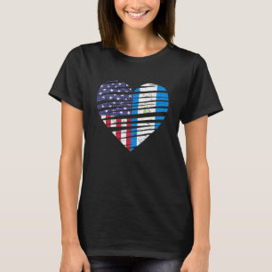 Nicaragua American Grown Heart USA Patriot Heritag T-Shirt