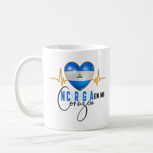Nicaragua En mi Corazon Nicaraguan Pride Kaffeetasse (Links)