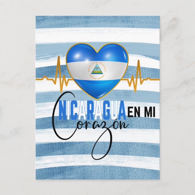 Nicaragua En mi Corazon Nicaraguan Pride Postkarte (Vorderseite)