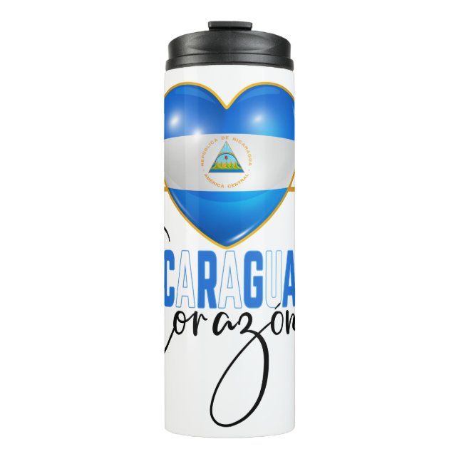 Nicaragua En mi Corazon Nicaraguan Pride Thermosbecher (Vorderseite)