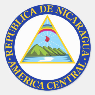 NICARAGUA - Fahne/Emblem/Wappen/Symbol Runder Aufkleber