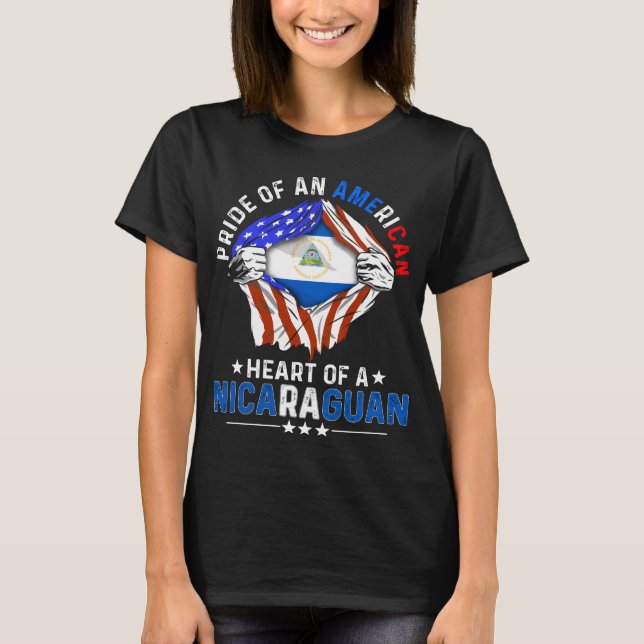 Nicaragua-Fahne T-Shirt (Vorderseite)