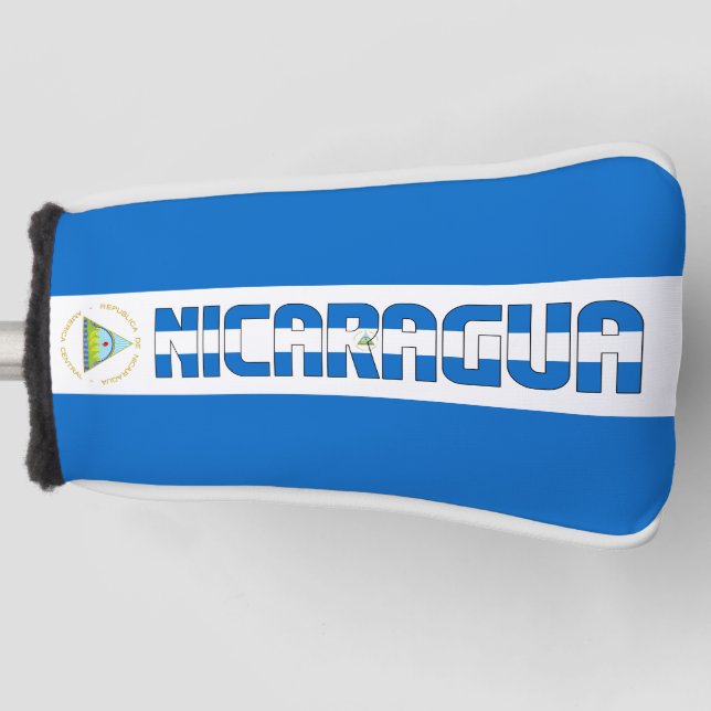Nicaragua Flag Gorgeous Patriotic Golf Headcover (Vorderseite)