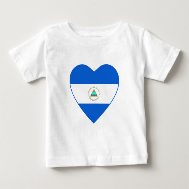 Nicaragua Flag Herz T - Shirt (Vorderseite)