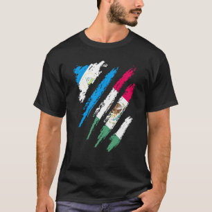Nicaragua Flag Mexiko Anbau Patriot Land Streifen T-Shirt