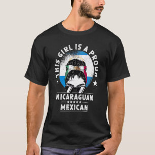 Nicaragua Flag Mexiko Mädchen als Mädchen T-Shirt