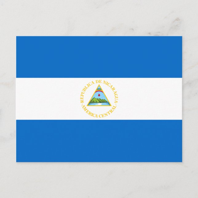 Nicaragua Flag Postcard Postkarte (Vorderseite)