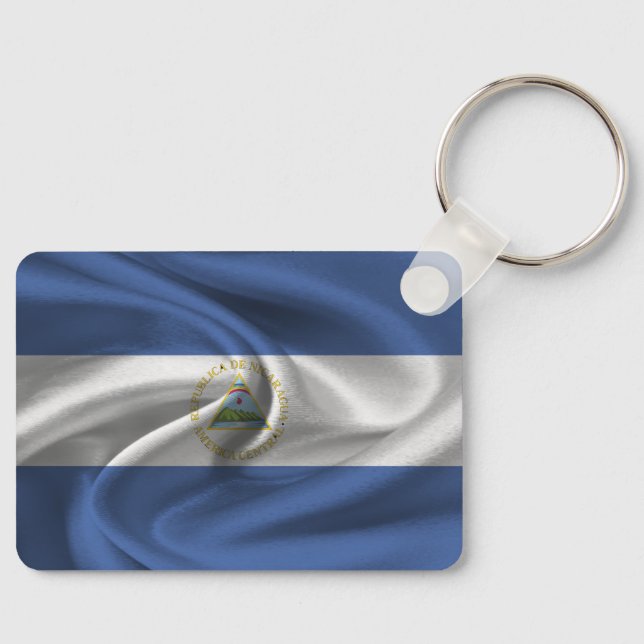 Nicaragua Flag Schlüsselanhänger (Vorderseite)