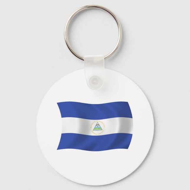 Nicaragua Flag Schlüsselanhänger (Vorderseite)