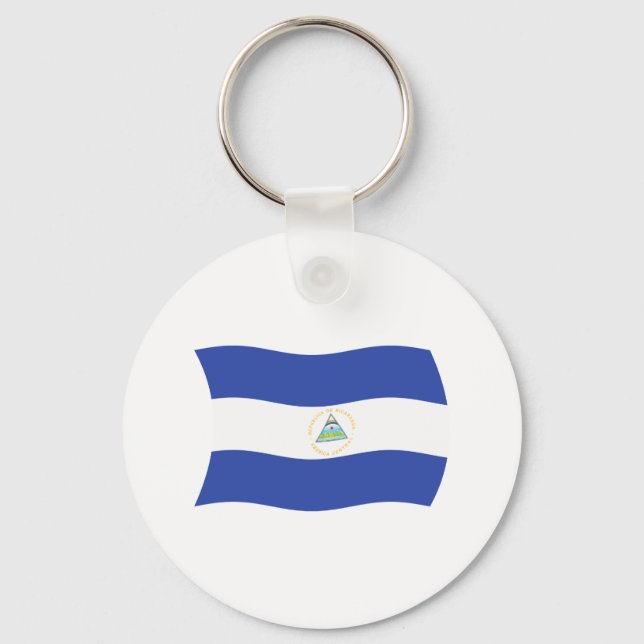 Nicaragua Flag Schlüsselanhänger (Vorderseite)