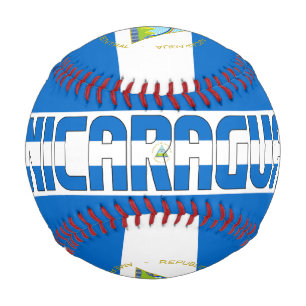 Nicaragua Flag und Wappen Patriotisch Baseball