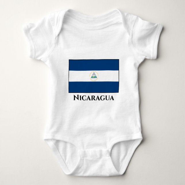 Nicaragua-Flagge Baby Strampler (Vorderseite)