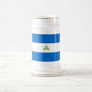 Nicaragua-Flagge Bierglas