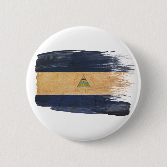 Nicaragua-Flagge Button (Vorderseite)