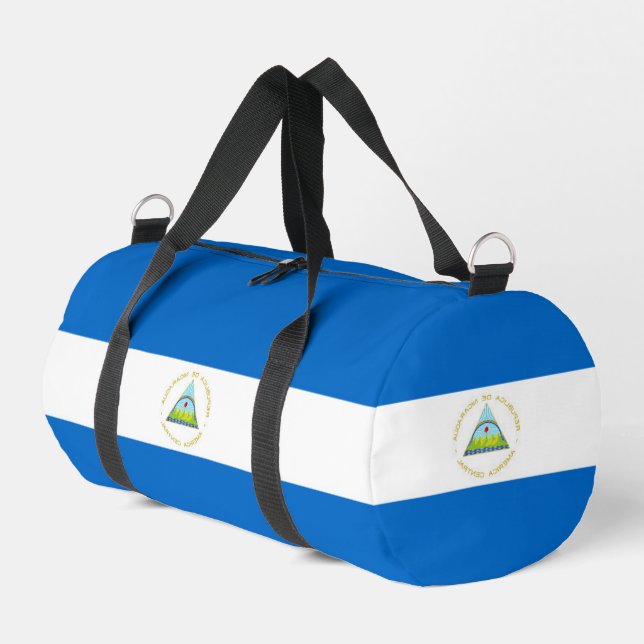 Nicaragua-Flagge Duffle Bag (Linke Seite)
