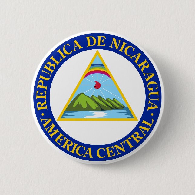 NICARAGUA - Flagge/Emblem/Wappen/Symbol Button (Vorderseite)