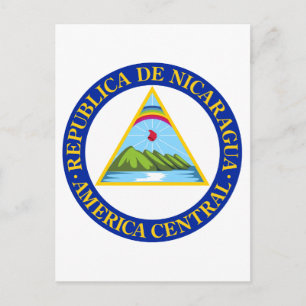 NICARAGUA - Flagge/Emblem/Wappen/Symbol Postkarte