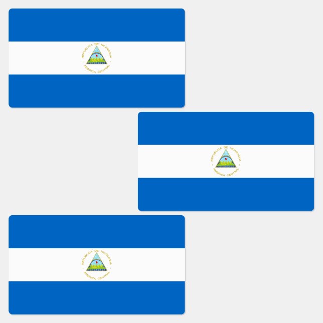 Nicaragua-Flagge Etiketten (Gruppe)