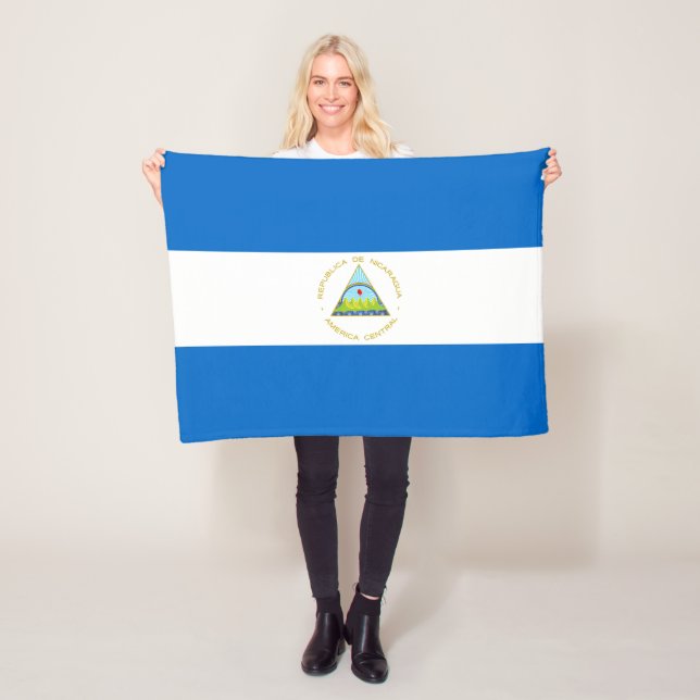 Nicaragua-Flagge Fleecedecke (Beispiel)