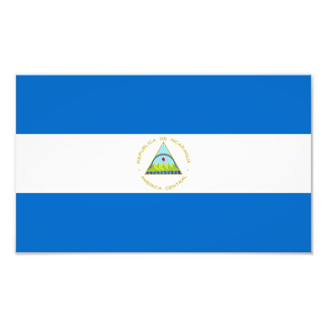 Nicaragua-Flagge Fotodruck (Vorne)