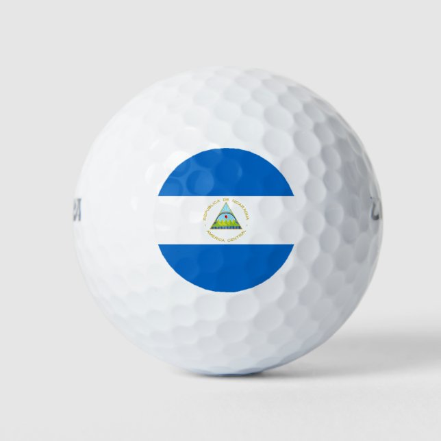Nicaragua-Flagge Golfball (Vorderseite)