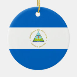 Nicaragua-Flagge Keramik Ornament