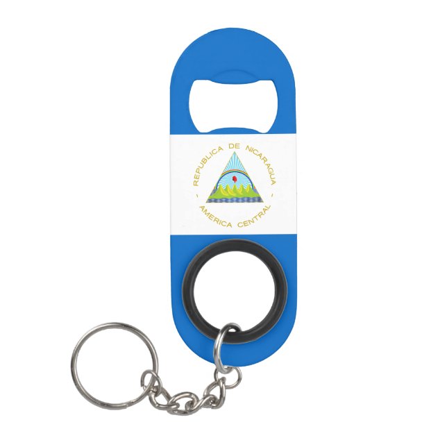 Nicaragua-Flagge Mini Flaschenöffner (Vorderseite)