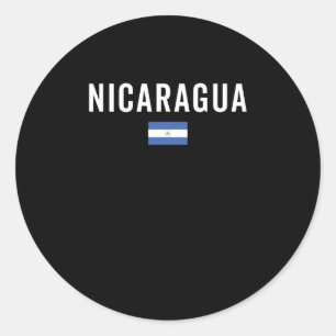 Nicaragua-Flagge - Patriotische Flagge Runder Aufkleber