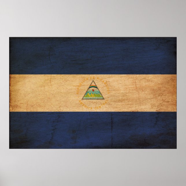 Nicaragua-Flagge Poster (Vorne)