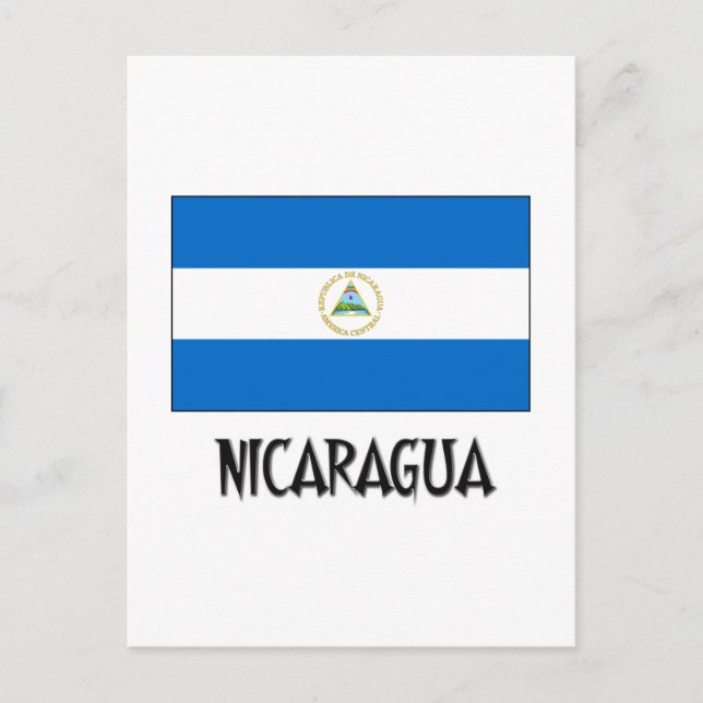 Nicaragua-Flagge Postkarte (Vorderseite)