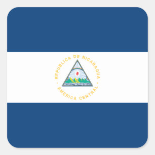 Nicaragua-Flagge Quadratischer Aufkleber
