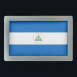 Nicaragua-Flagge Rechteckige Gürtelschnalle<br><div class="desc">Patriotische Flagge Nicaraguas.</div>