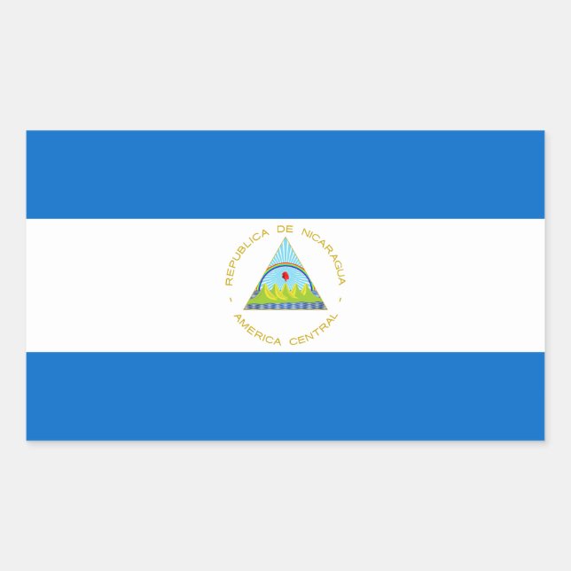 Nicaragua-Flagge Rechteckiger Aufkleber (Vorderseite)