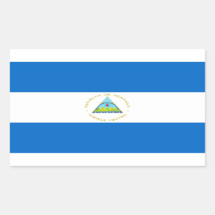 Nicaragua-Flagge Rechteckiger Aufkleber