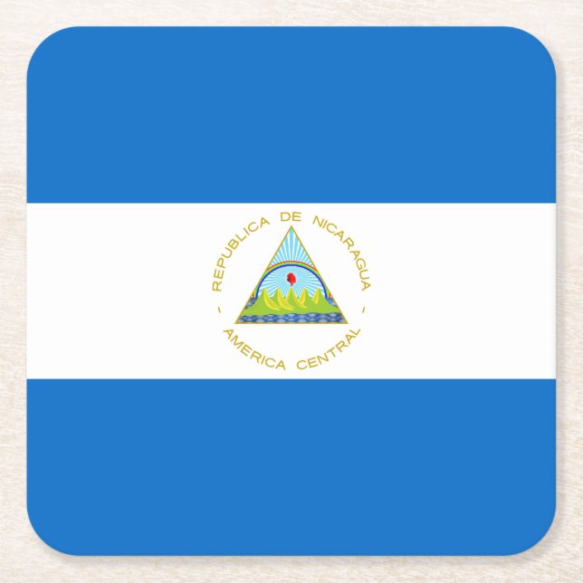 Nicaragua-Flagge Rechteckiger Pappuntersetzer (Vorderseite)