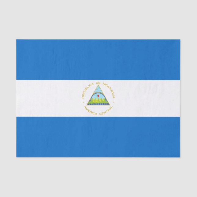 Nicaragua-Flagge Seidenpapier (Vorderseite)