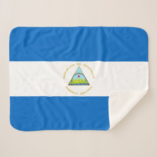 Nicaragua-Flagge Sherpadecke (Vorderseite (Horizontal))
