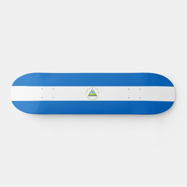 Nicaragua-Flagge Skateboard (Horizontal)