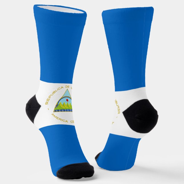 Nicaragua-Flagge Socken (Gewinkelt)