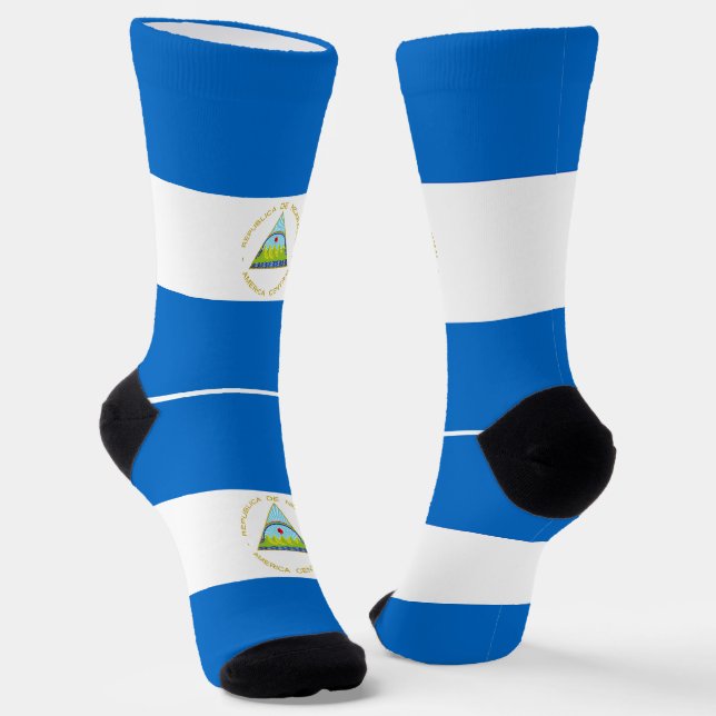 Nicaragua-Flagge Socken (Gewinkelt)