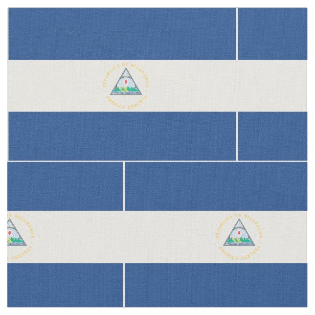 Nicaragua-Flagge Stoff (Nahaufnahme)