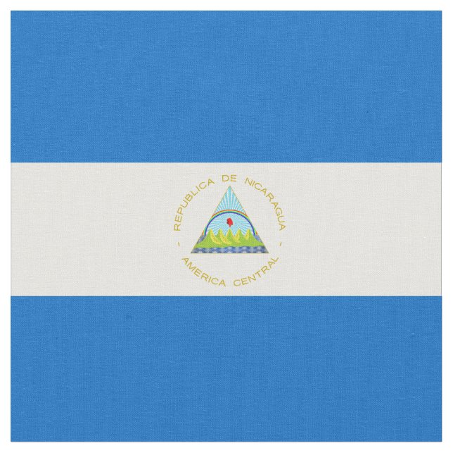 Nicaragua-Flagge Stoff (Nahaufnahme)
